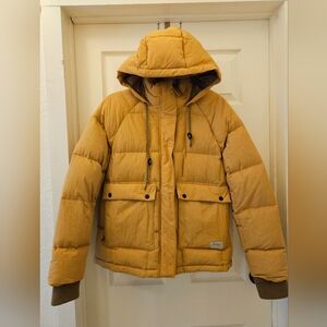 Eddie Bauer, M, Goldenrod (Yellow) Puffer Jacket with Hood